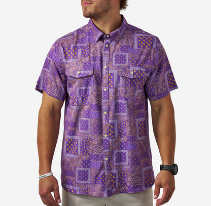 Burlebo PERFORMANCE WESTERN SHIRT - LOUISIANA PAISLEY - PURPLE