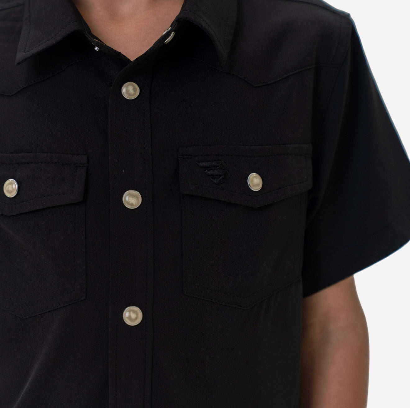 Youth performance western shirt black