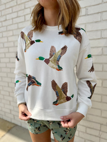 AFW sequin duck sweater