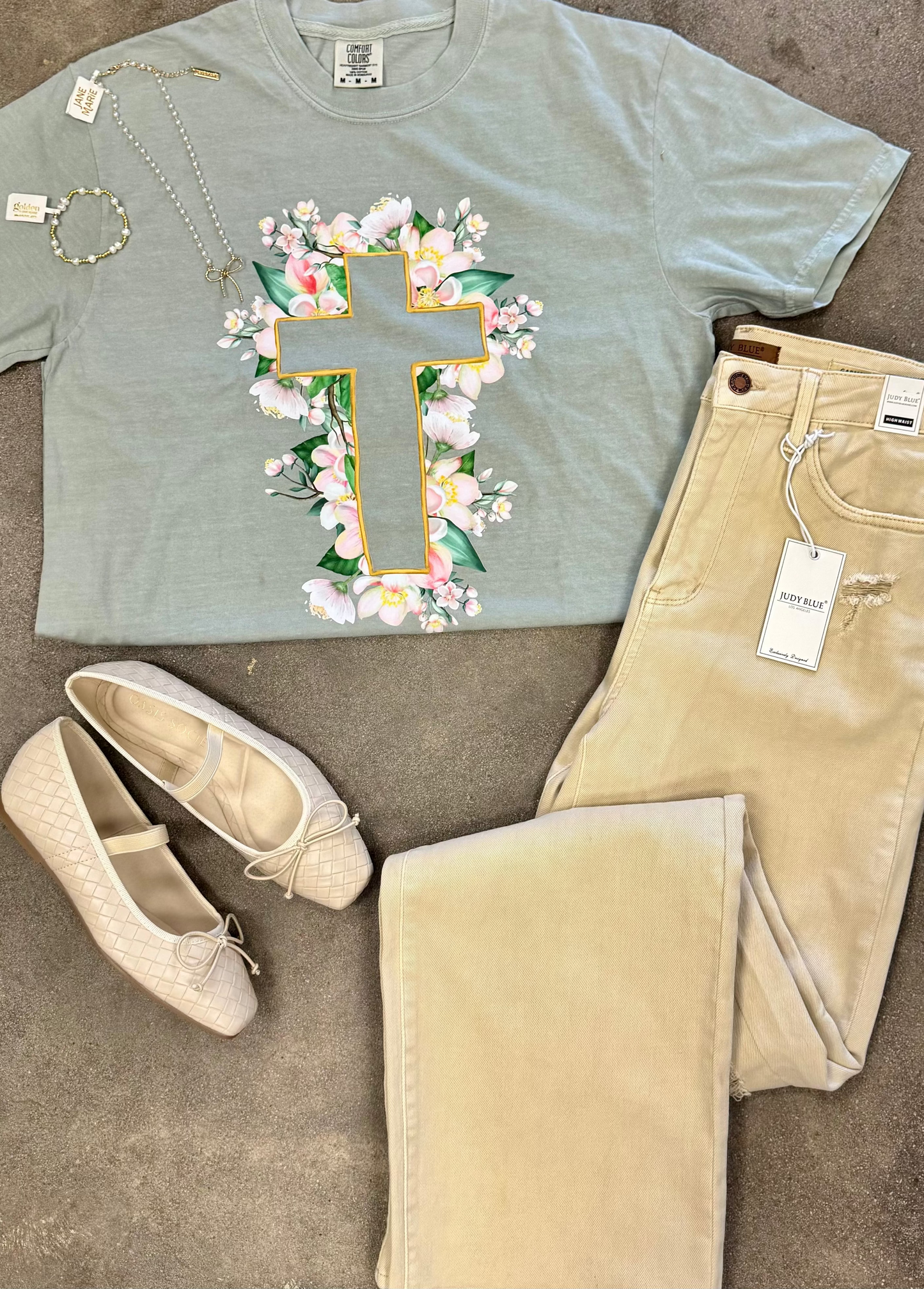 Floral Cross Tee