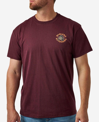 Maroon short sleeve tee duck down