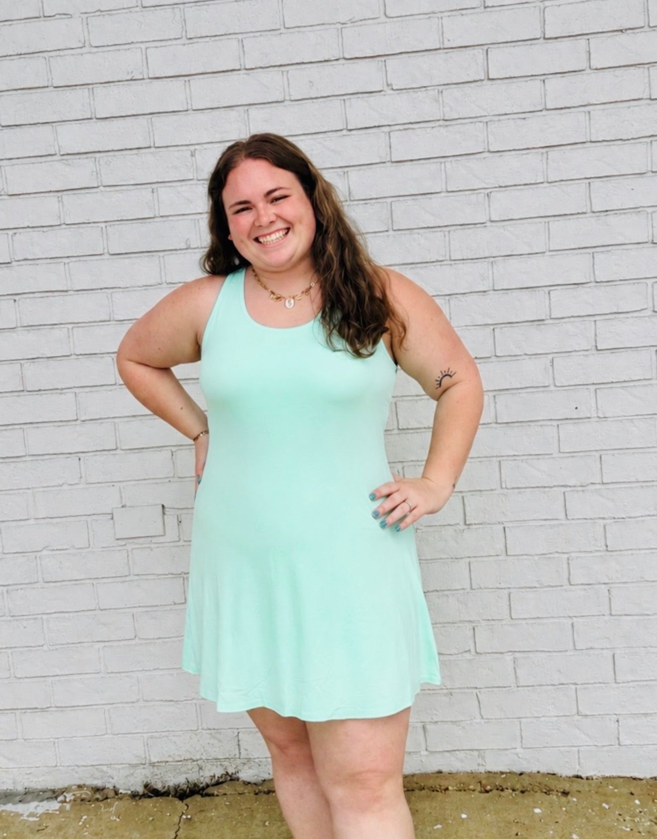 PLUS SIZE TENNIS ROMPER DRESS
