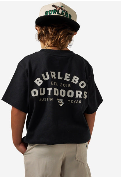 Youth Short Sleeve Tee - Burlebo Outdoors Logo Black