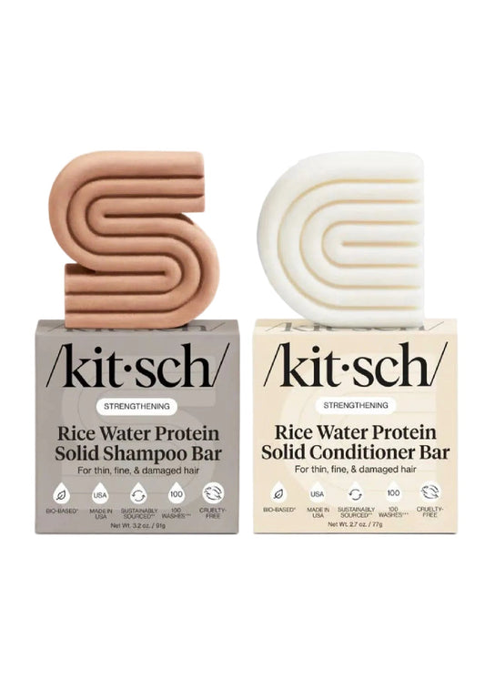 KITSCH - Rice Water Shampoo & Conditioner Bar Combo for Hair Growth