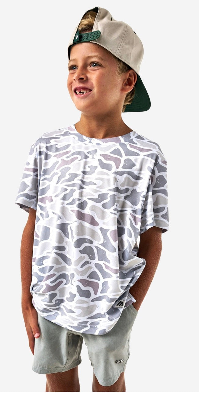 Youth Go To Tee - White Camo