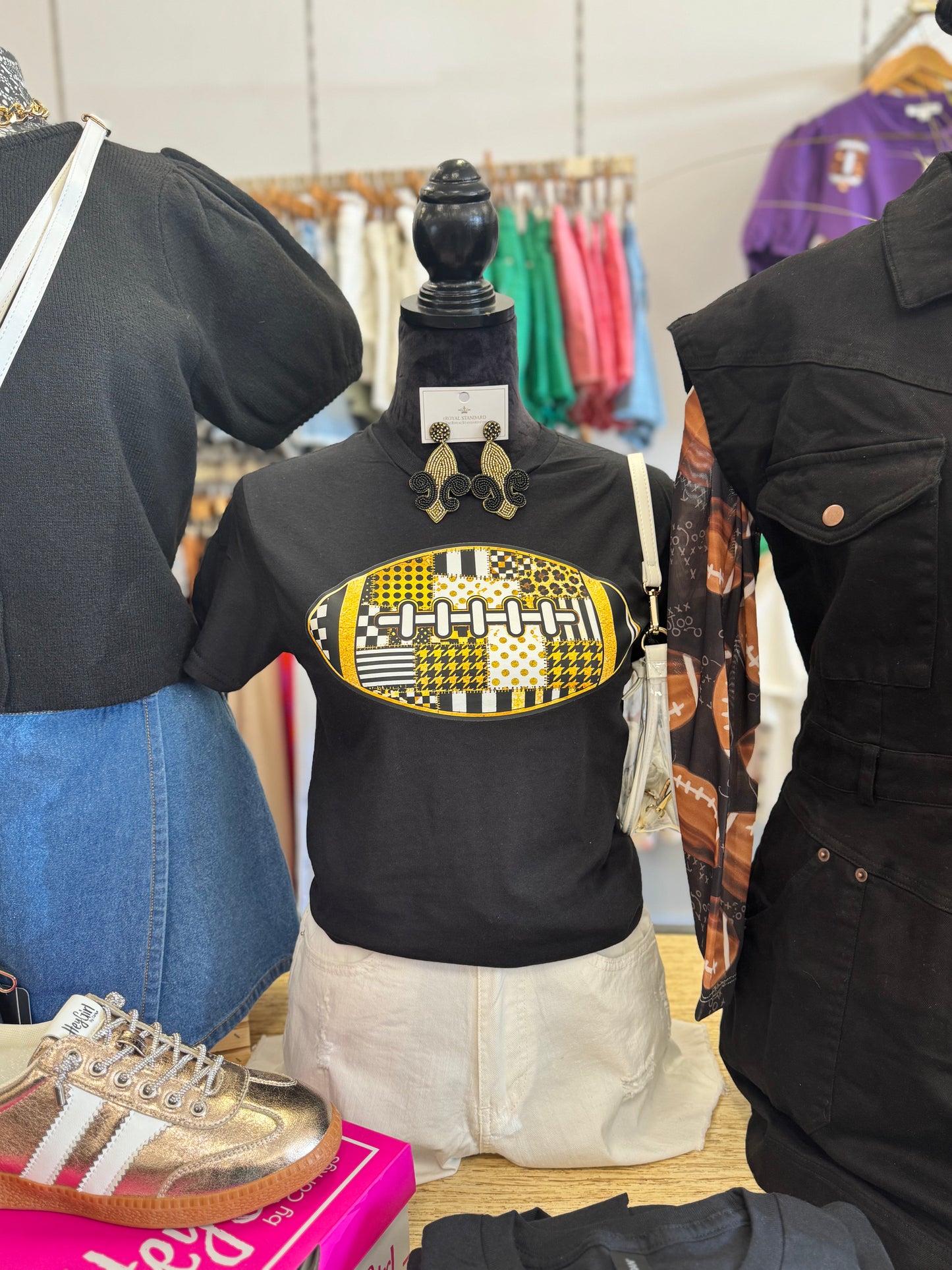 Black and Gold football t-shirt