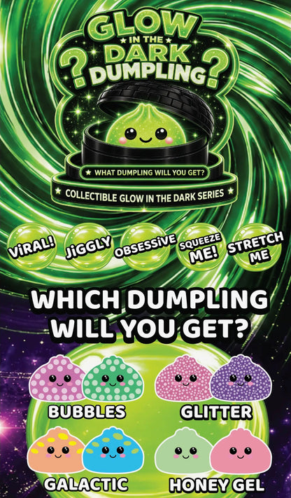 The Shimmer Shack Fun Doh Glow in the Dark Squishy Dumplin Collection