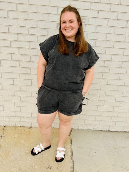 The Shimmer Shack Hayden Black Short Set