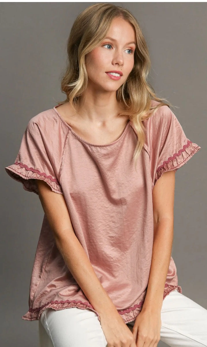 Mauve silky top