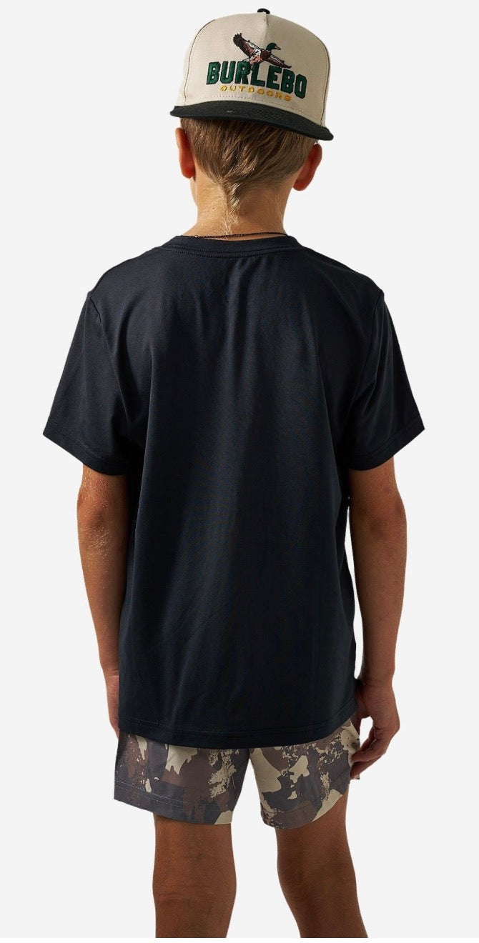 Youth go to tee- black and classic deer camo