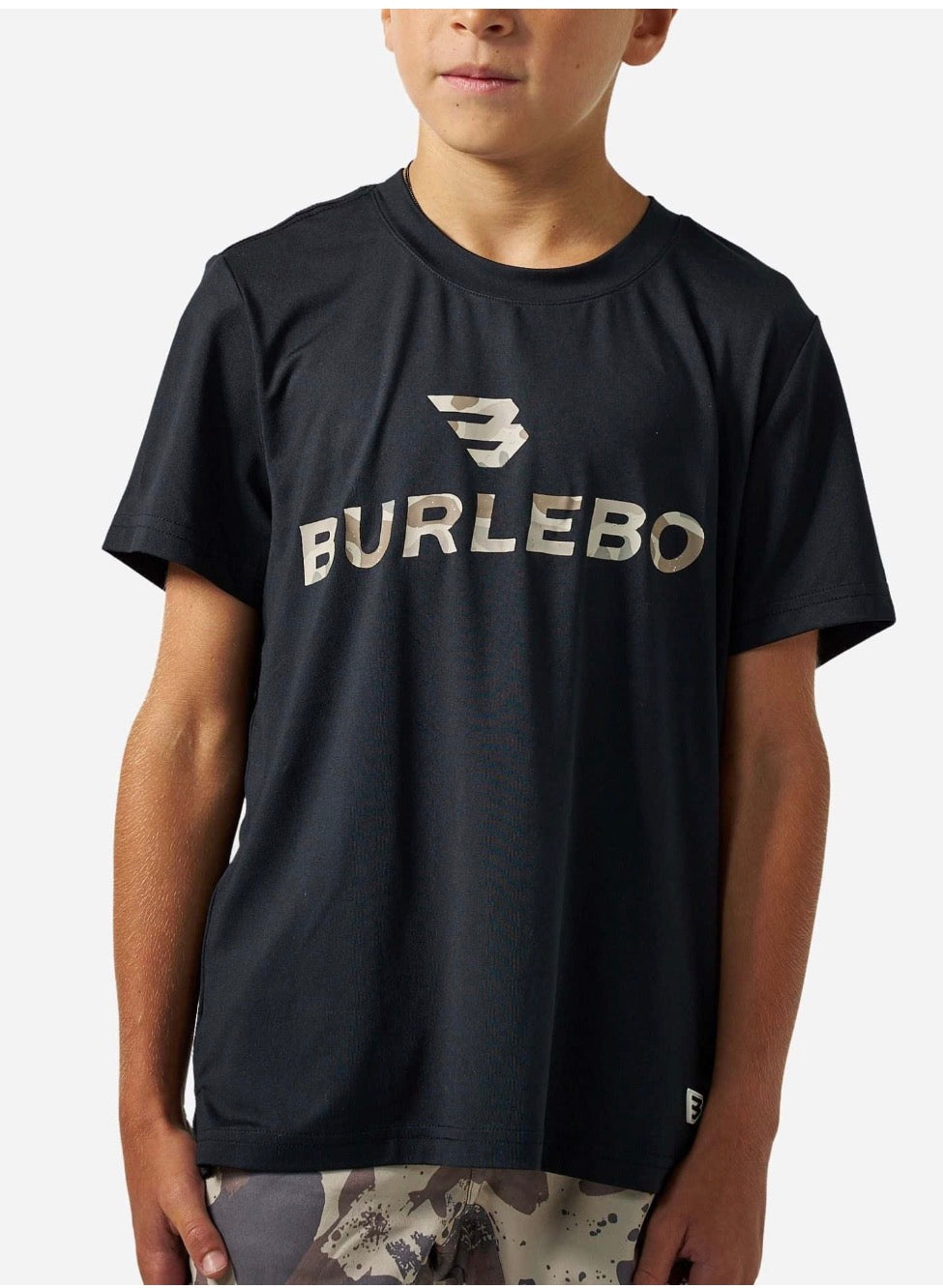 Youth go to tee- black and classic deer camo