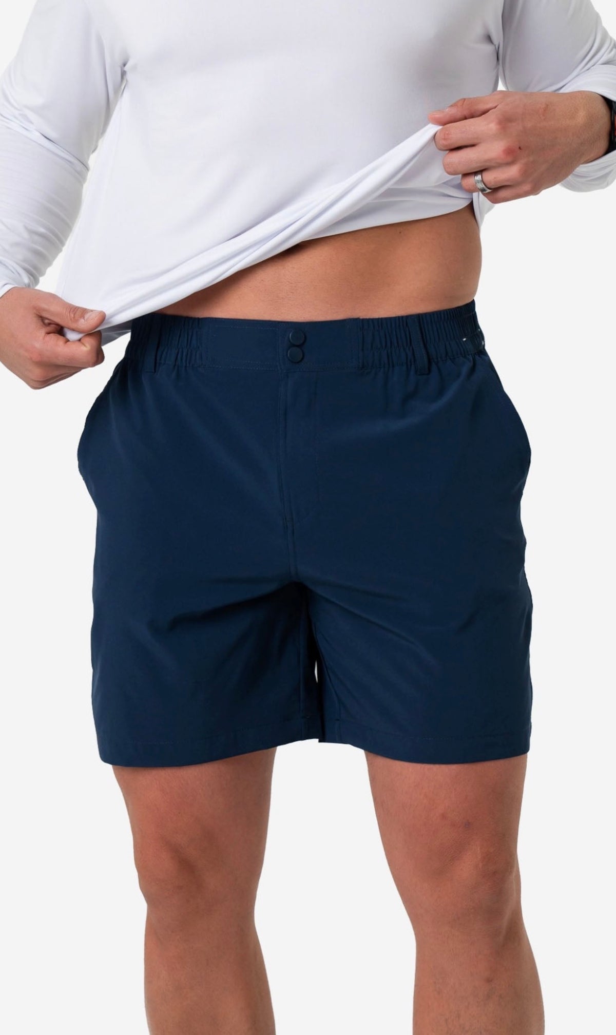 Everyday short deep water navy mayan pocket