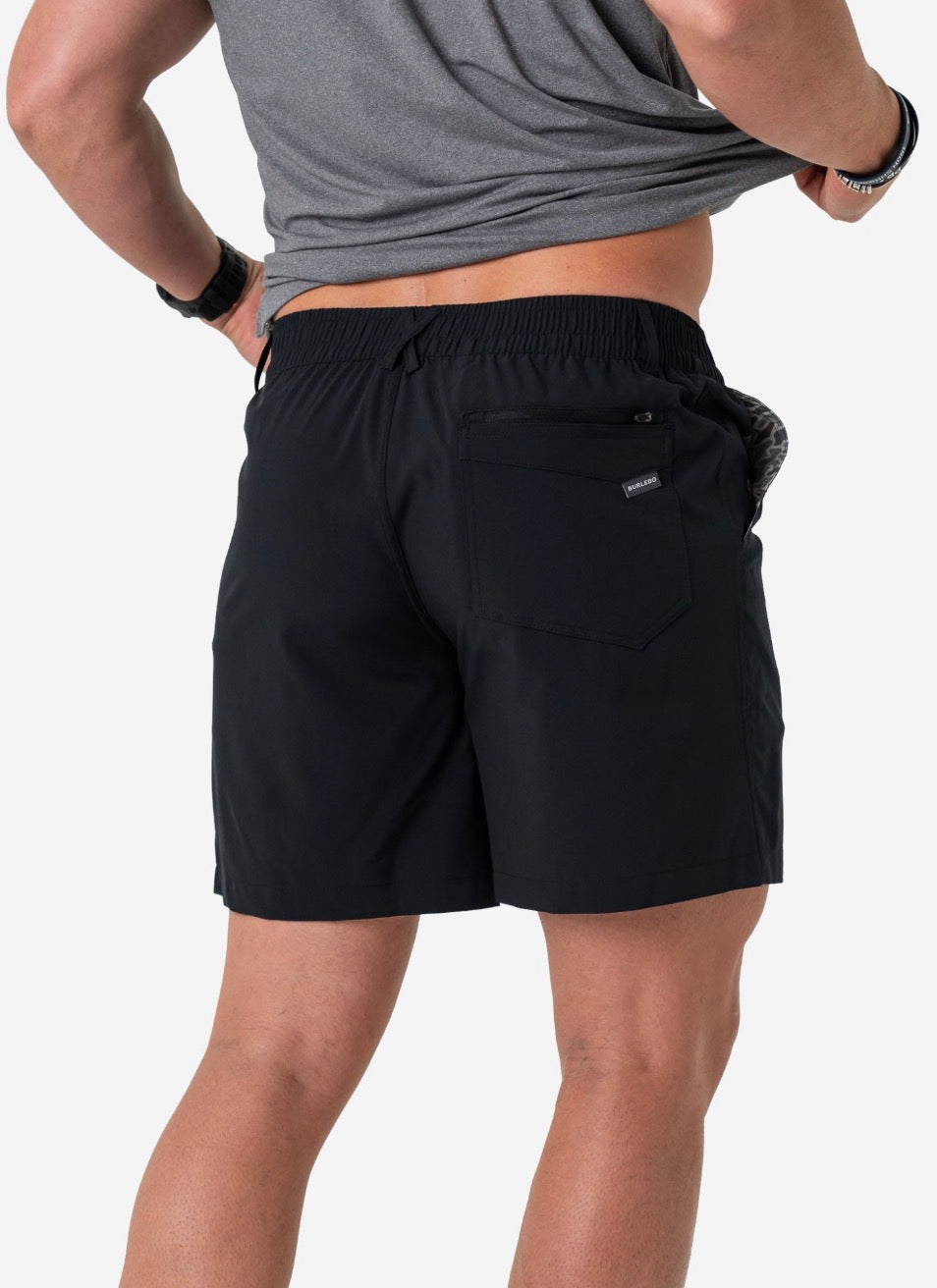 Everyday short matte black retro duck camo pocket