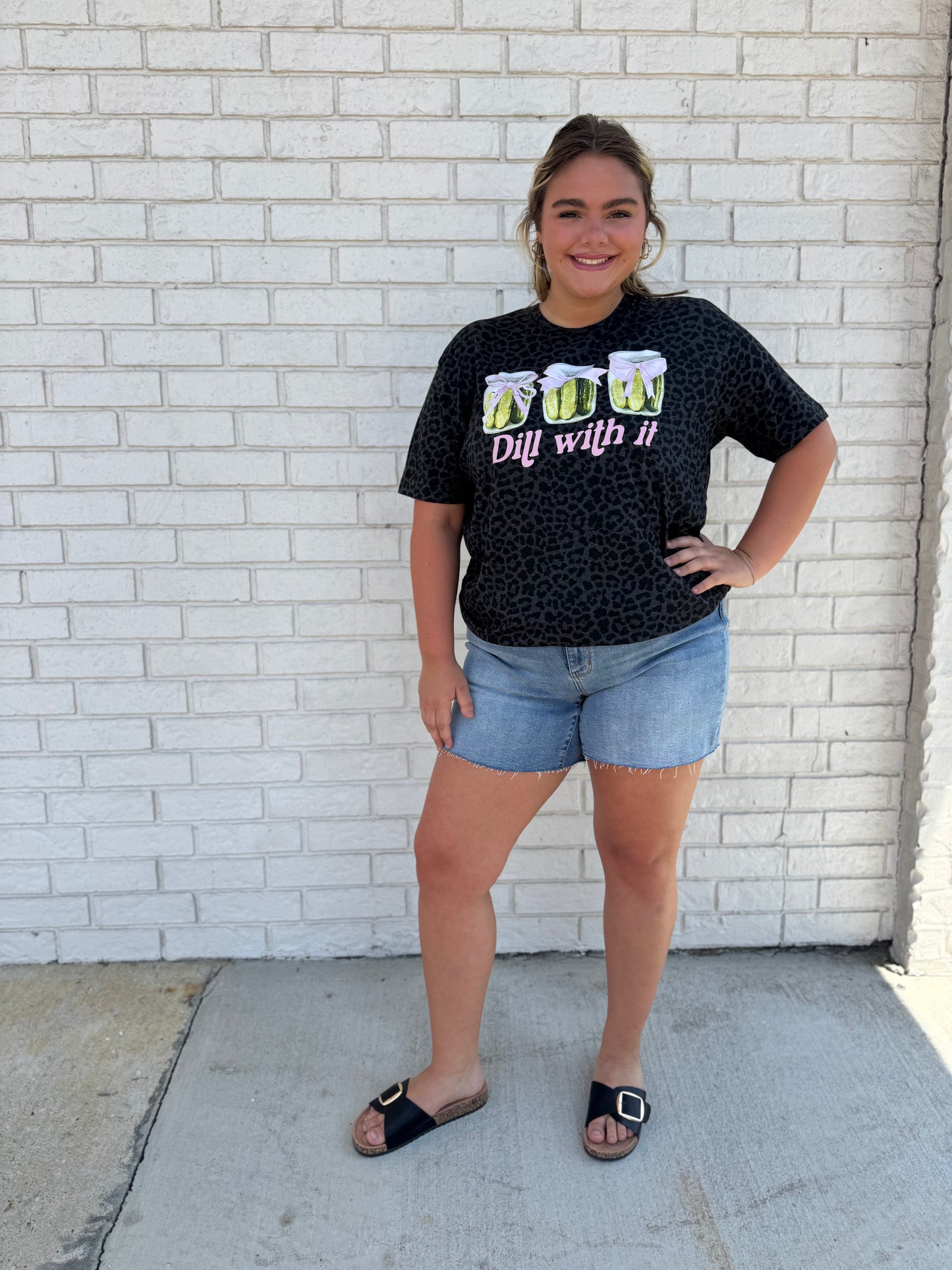 Dill With It Leopard Print T-Shirt