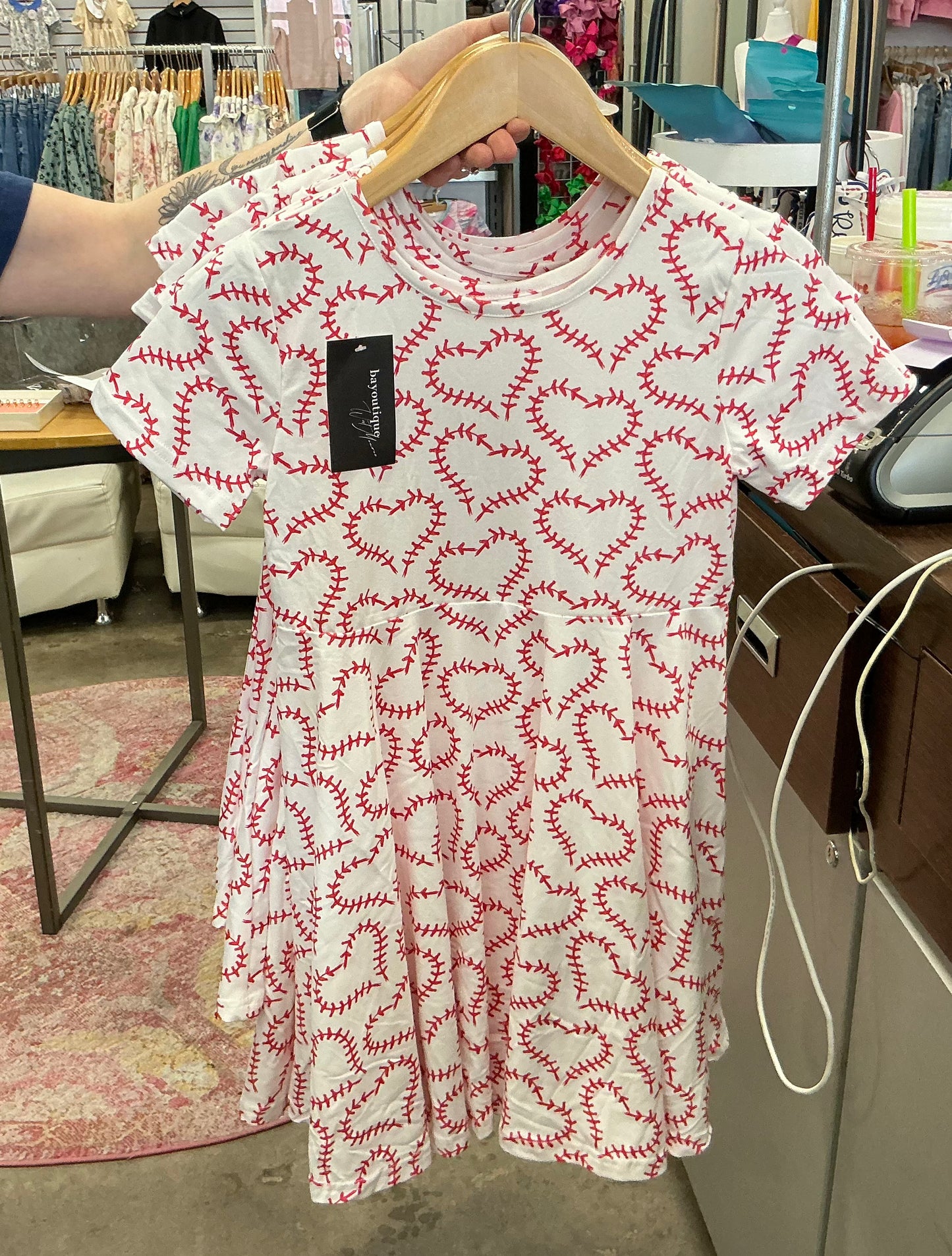 Baseball Heart Dress