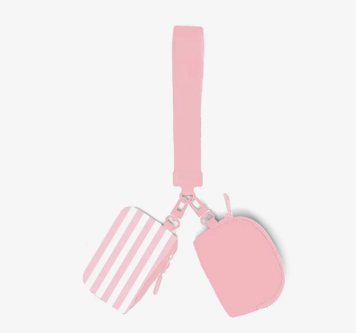 The Shimmer Shack Pink Stripe Wristlet