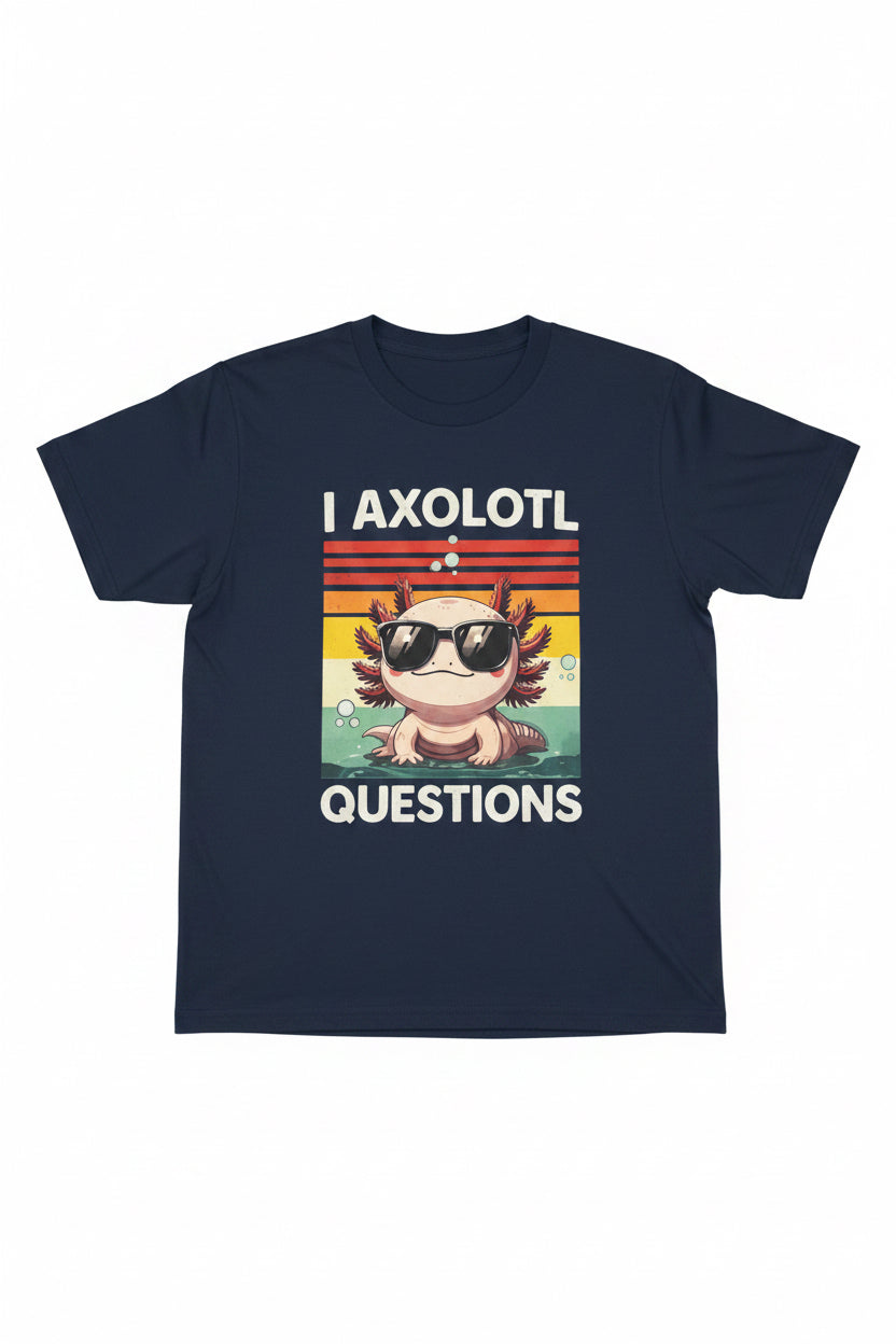 youth axolotl t-shirt navy
