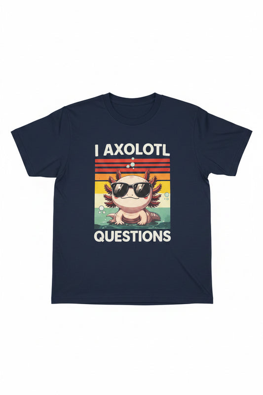 youth axolotl t-shirt navy