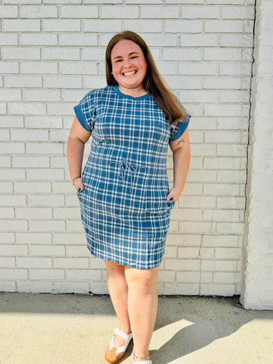 Soft Plaid Mini Dress