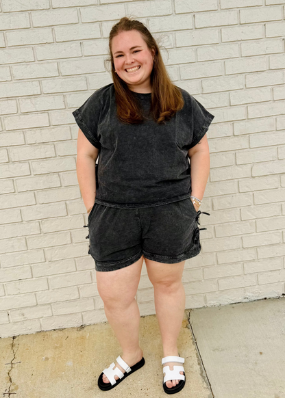 The Shimmer Shack Hayden Black Short Set
