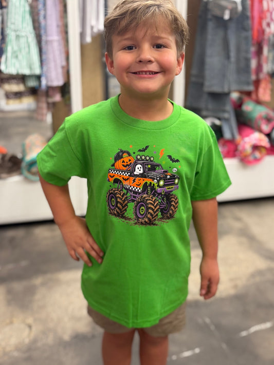 Youth Halloween Monster Truck Shirt