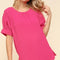 Haptic's Solid Woven Fuschia Top