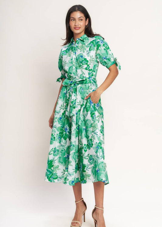 Ivory/Green Spring Dress
