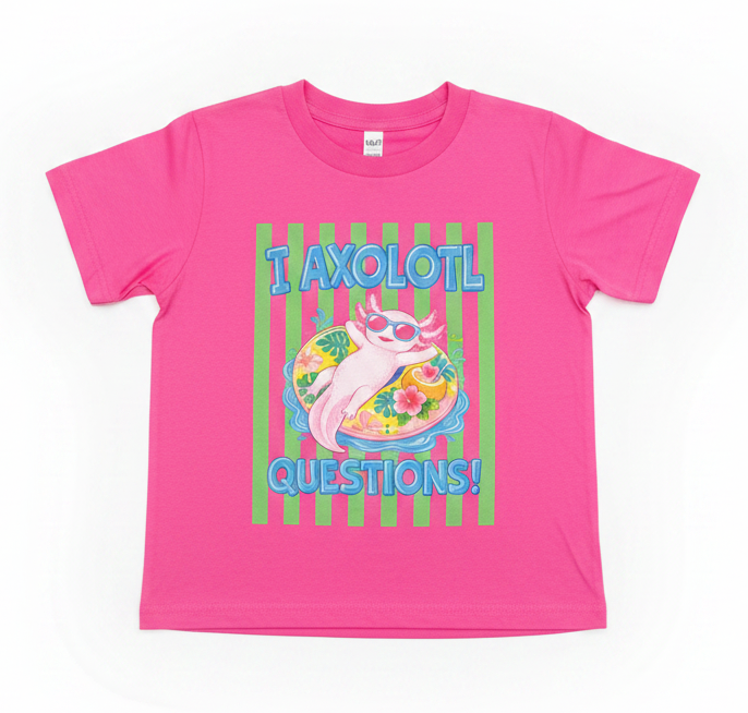 youth axolotl t shirt