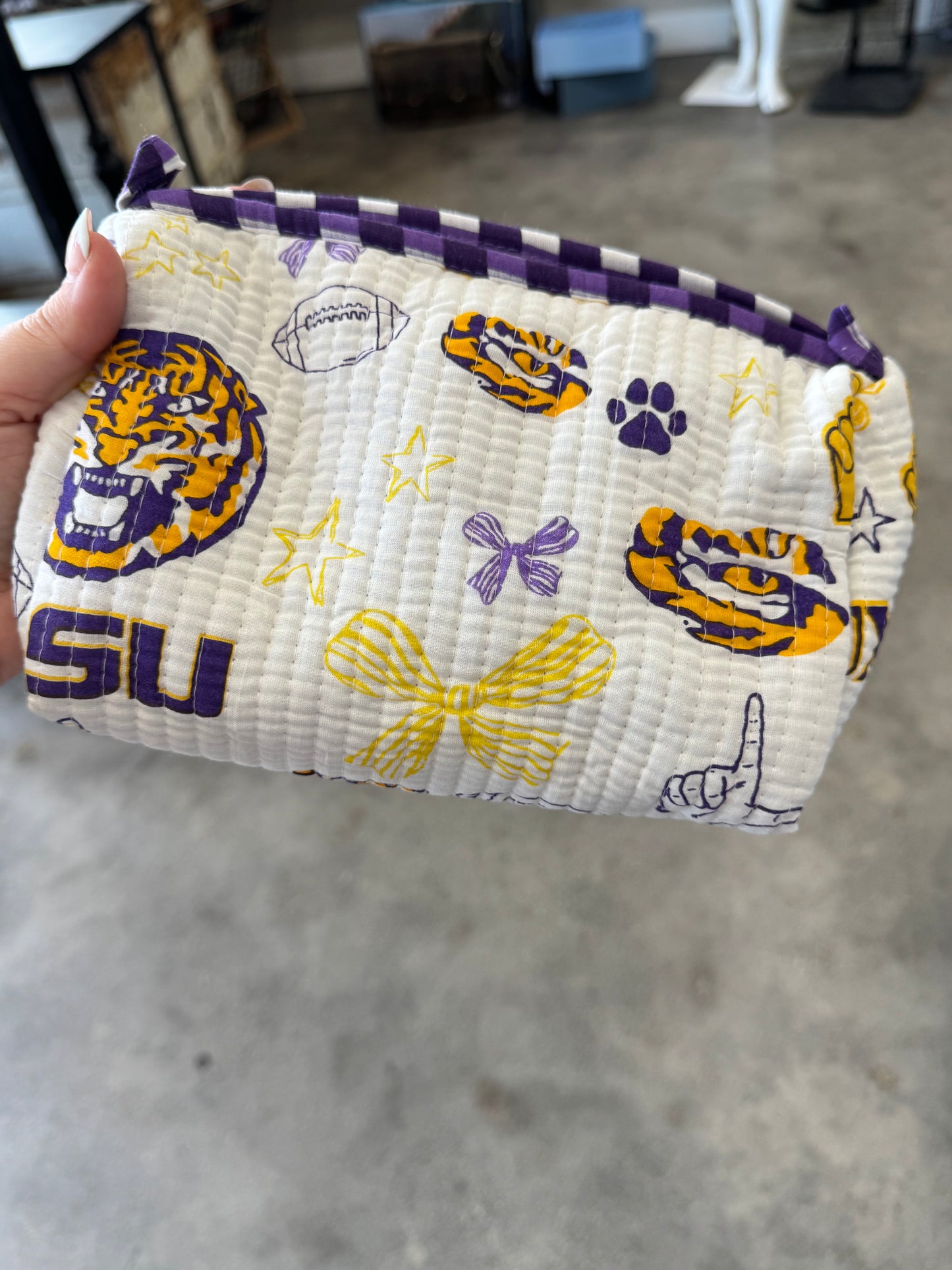 LSU Medium cosmetic bag