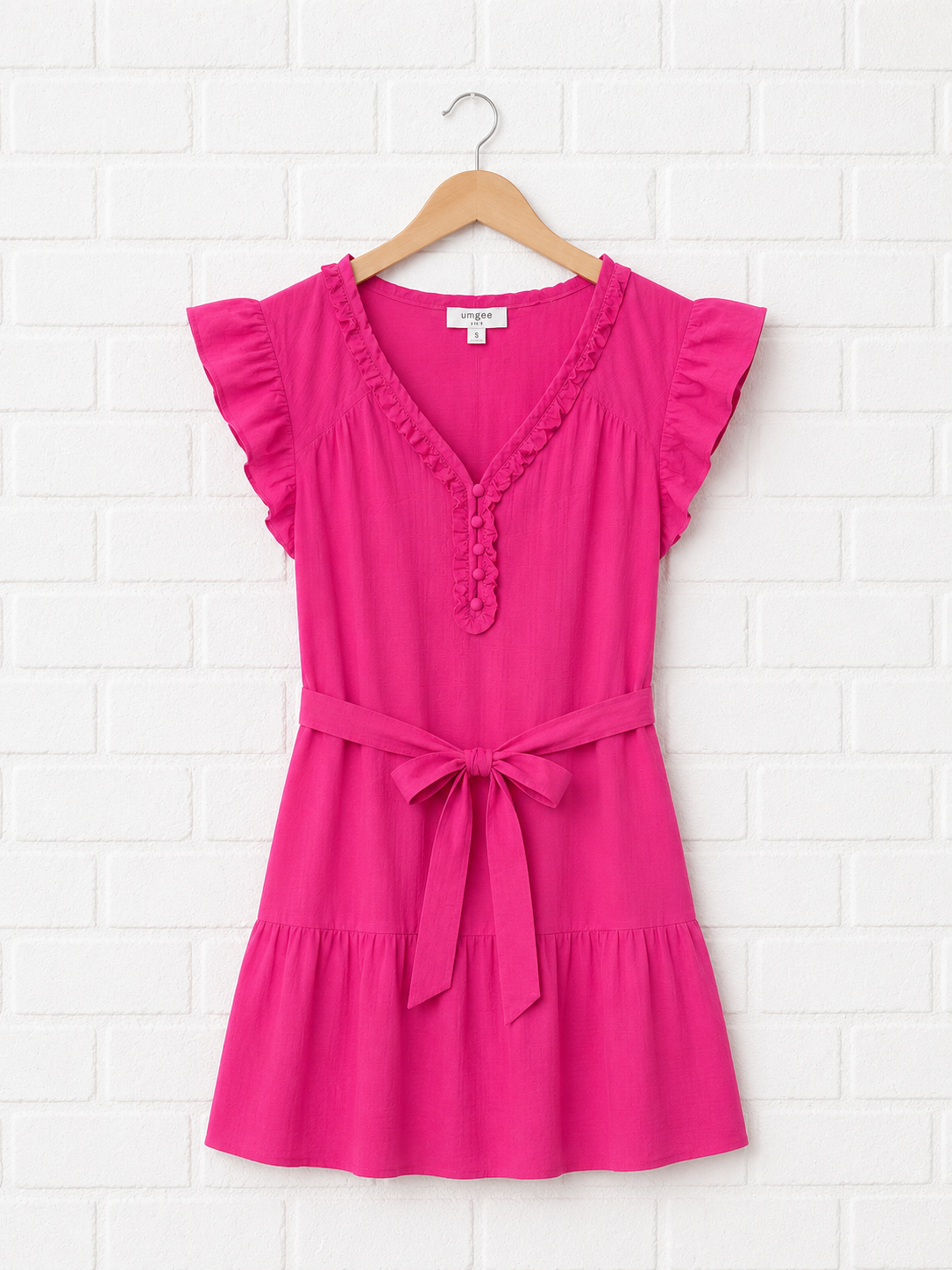 Breeze button tie dress