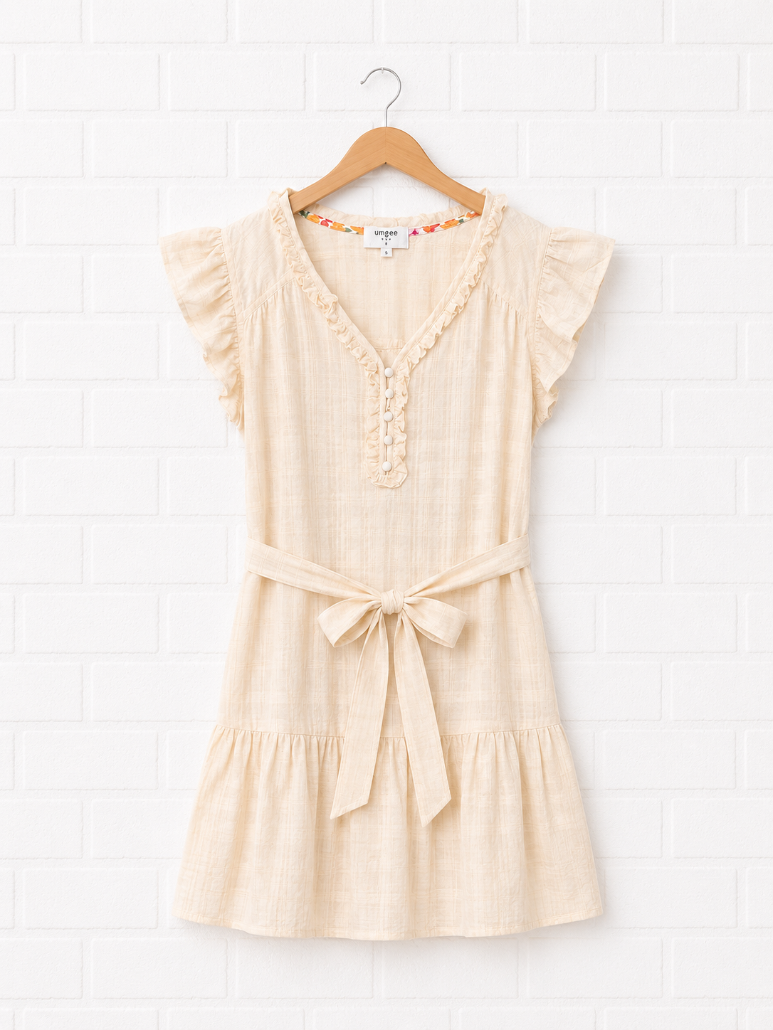 Breeze button tie dress