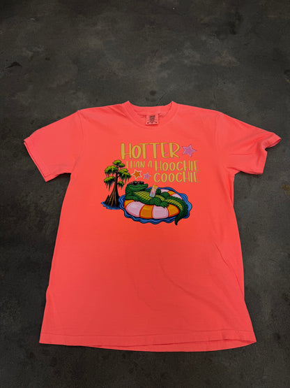 Hotter than a hoochie coochie comfort color tshirt