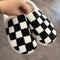 Checkered slippers