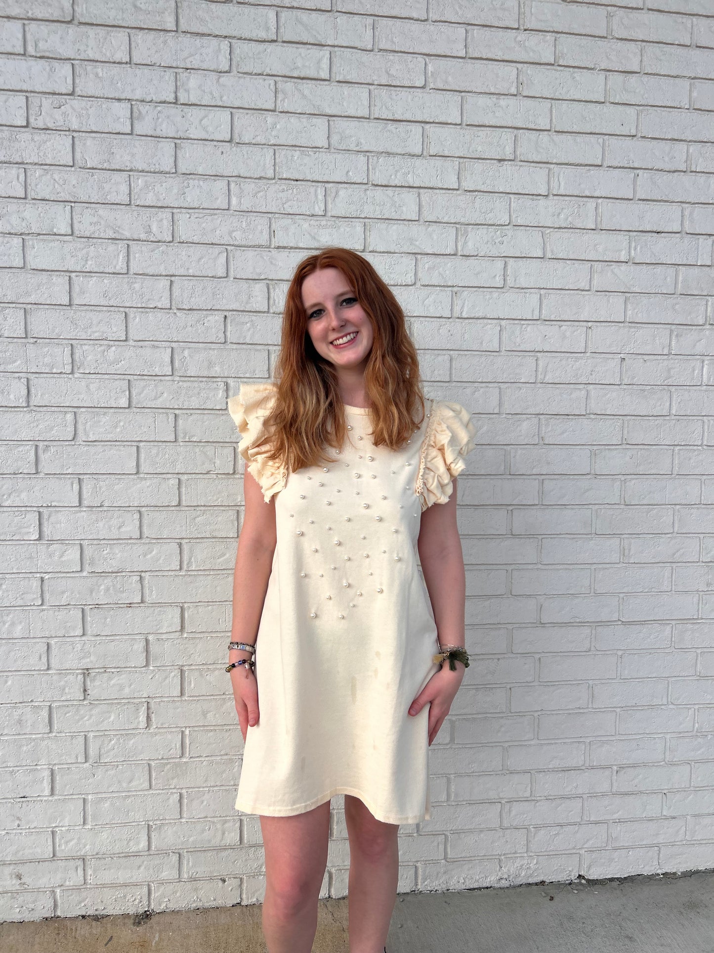 Ivory and pearl dress