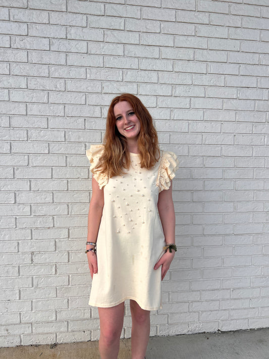 Ivory and pearl dress