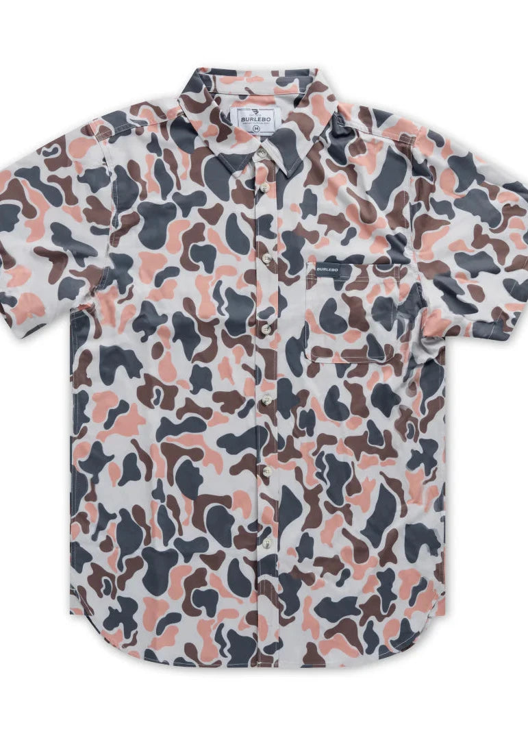 Burlebo Performance Button Up - Vintage Camo