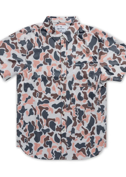 Burlebo Performance Button Up - Vintage Camo