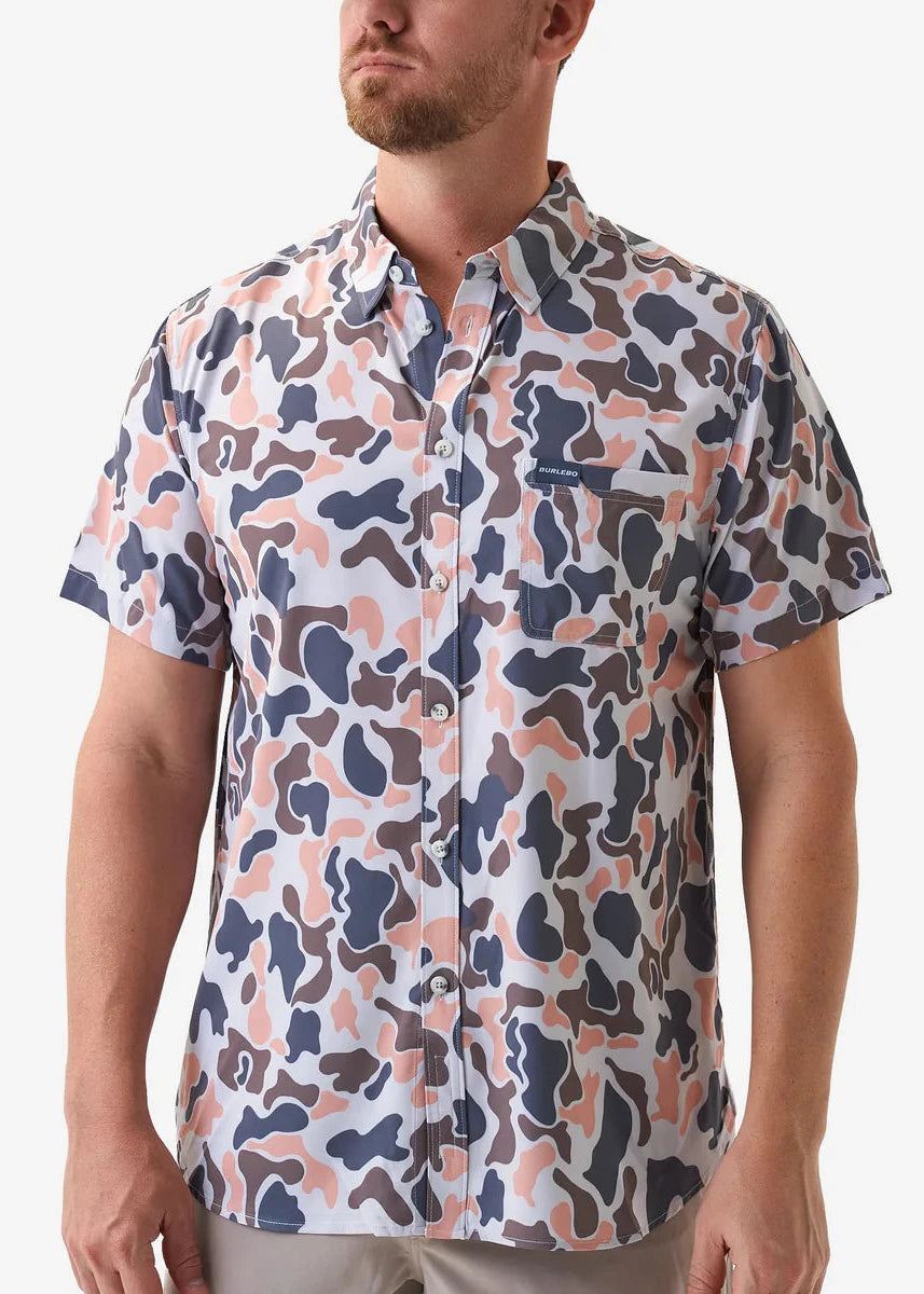 Burlebo Performance Button Up - Vintage Camo