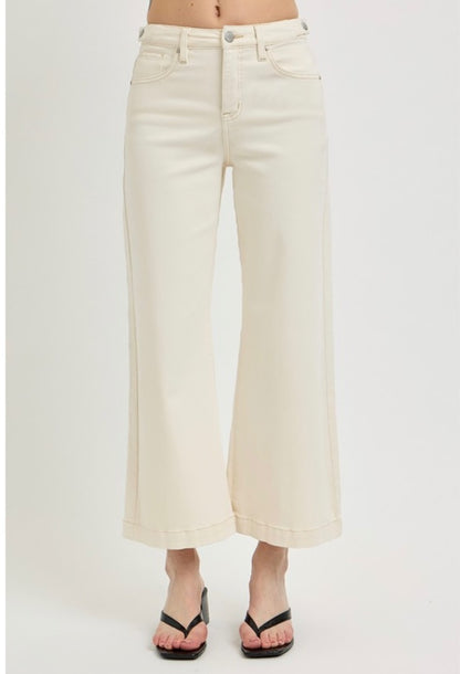 Risen Ivory Cropped Wide Leg