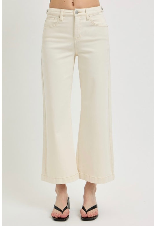Risen Ivory Cropped Wide Leg