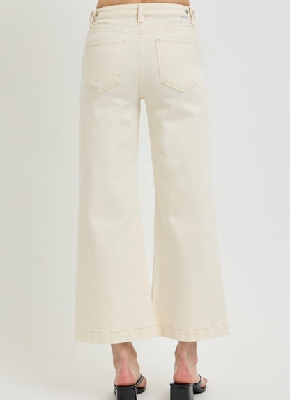Risen Ivory Cropped Wide Leg