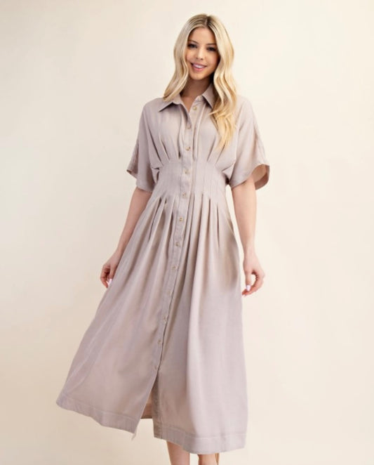Button up Midi Dress