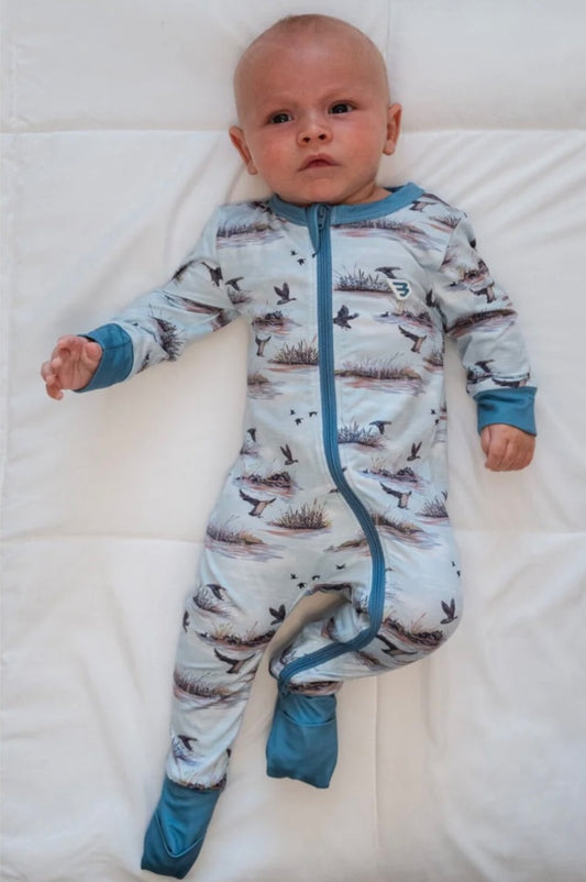Burlebo Burlebo Baby Zip Up Duck Hunt