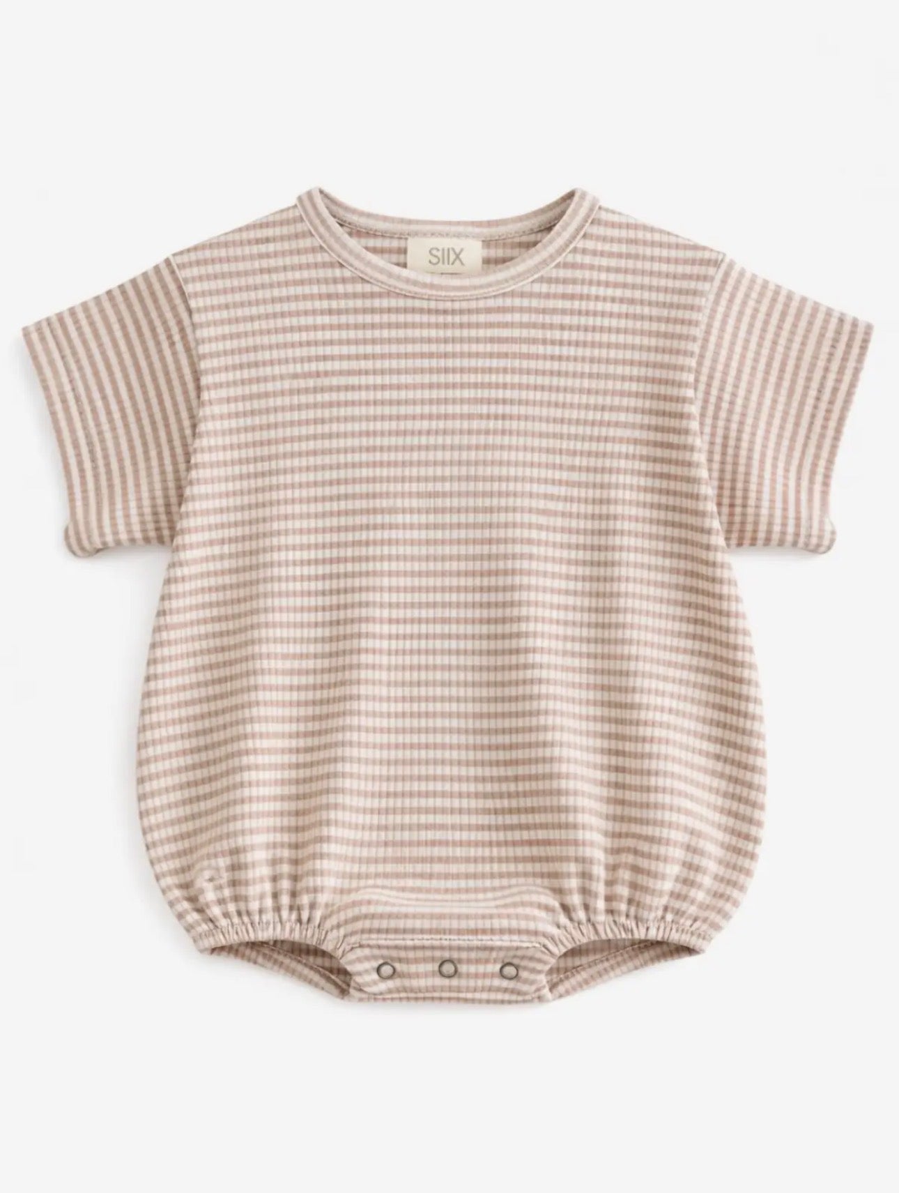 The Shimmer Shack Tan Stripe Ribbed Tshirt Bubble