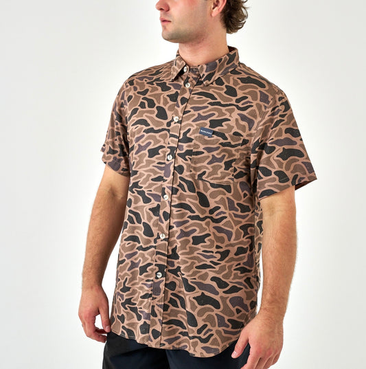 Burlebo Gauge Camo Performance Button Up