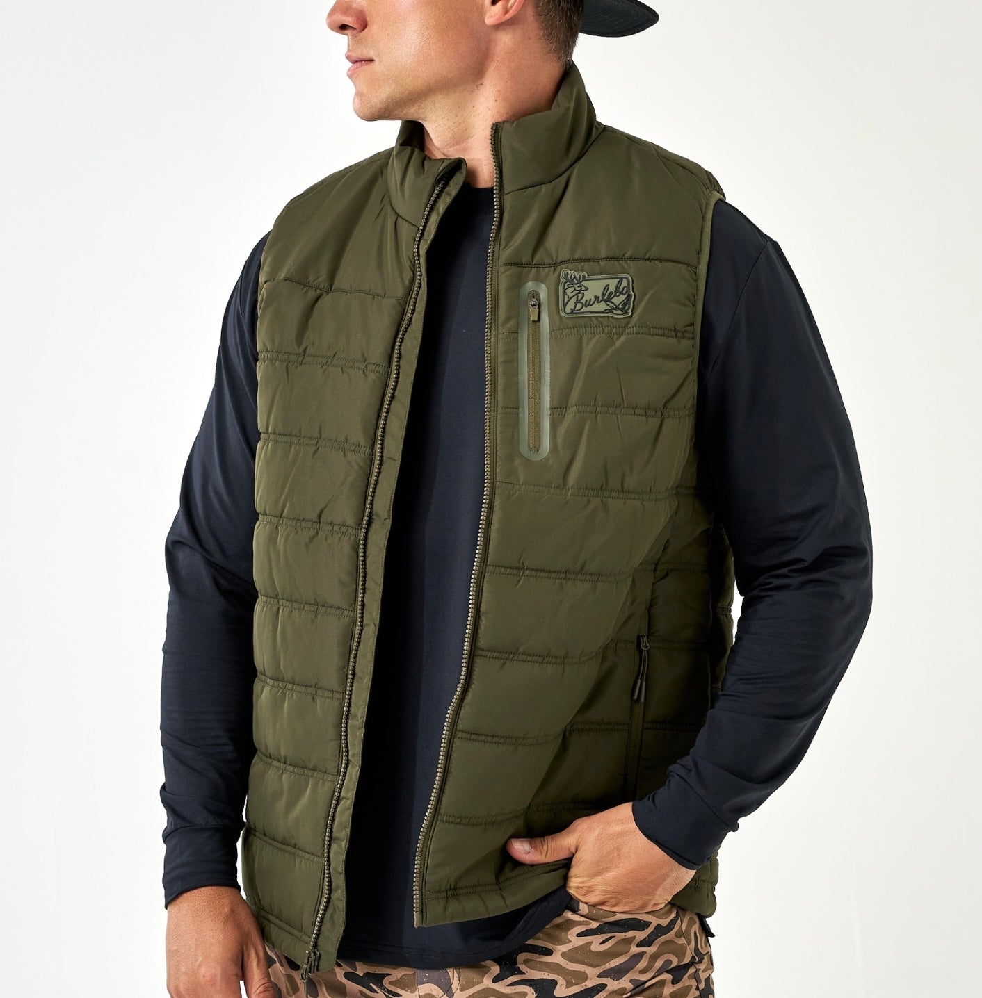 Burlebo Mallard Green Puffer Vest