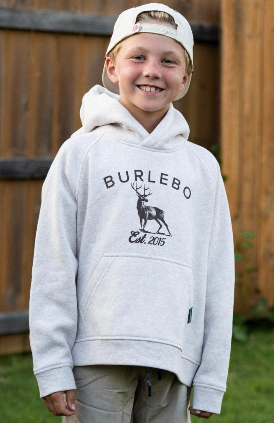 Burlebo Youth Fleece Hoodie White Tail Deer