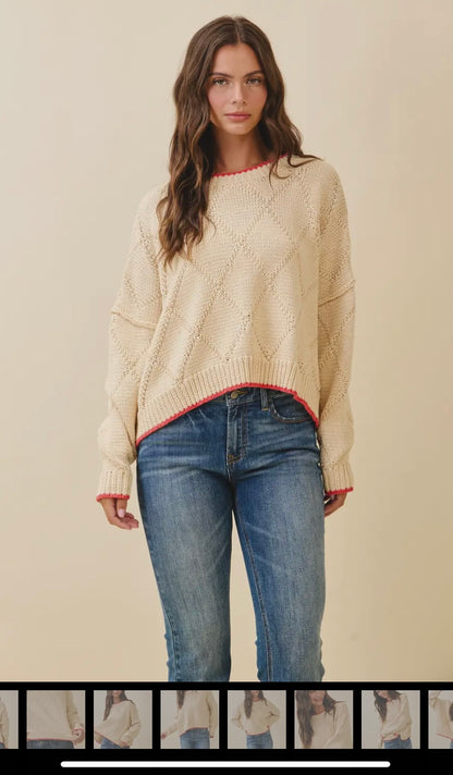 Diamond Knit Sweater