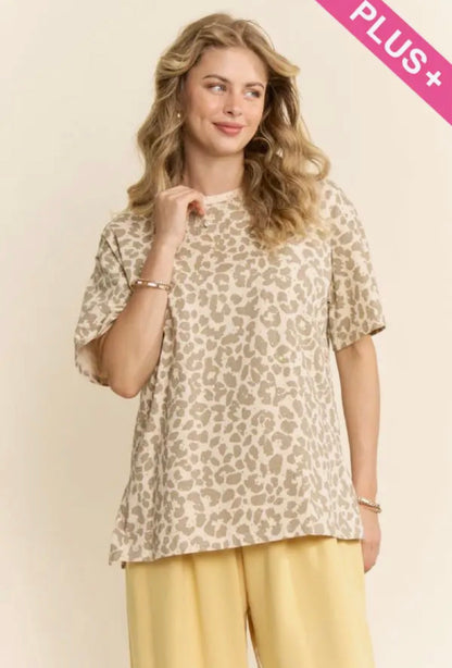 The Shimmer Shack Davi & Dani Rhinestone Leo Tee