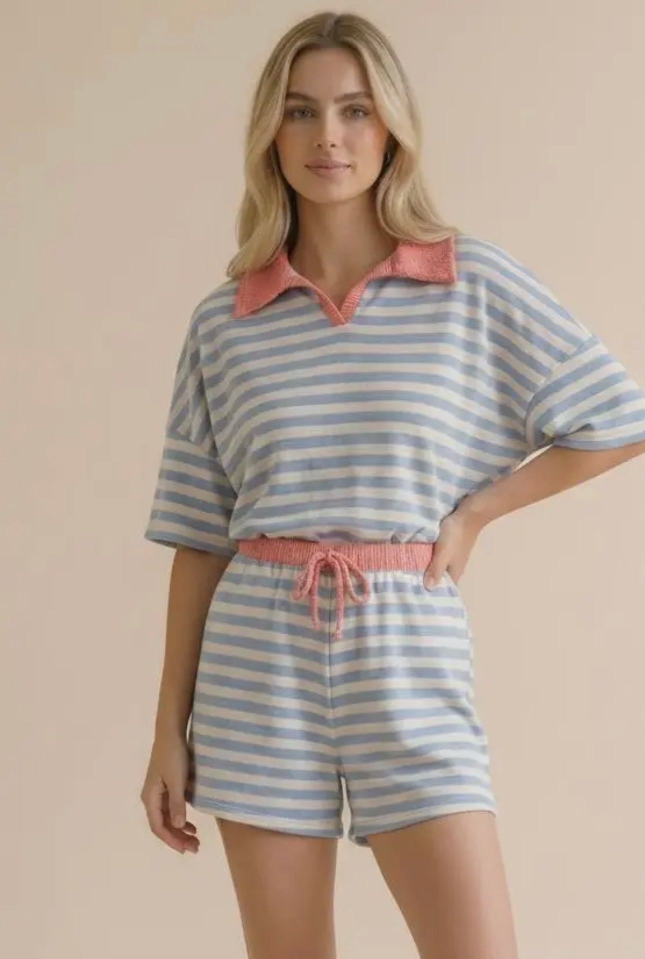 The Shimmer Shack Stripe Short Set